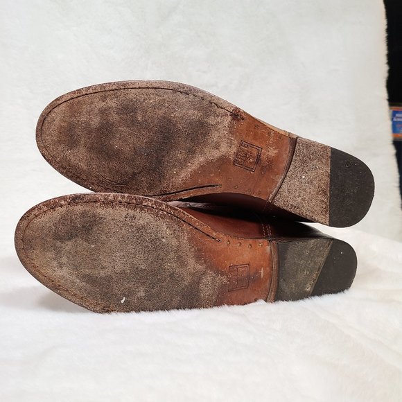 GORGEOUS FRYE Melissa Lug Leather Riding Boot, size 9.5 EXTENDED CALF - Picture 4 of 7